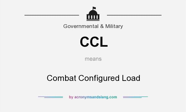 What does CCL mean? It stands for Combat Configured Load