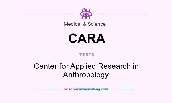 What does CARA mean? It stands for Center for Applied Research in Anthropology