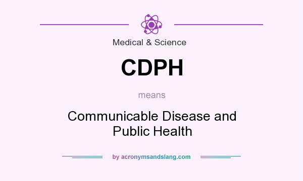 What does CDPH mean? It stands for Communicable Disease and Public Health
