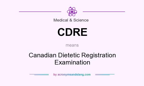 What does CDRE mean? It stands for Canadian Dietetic Registration Examination