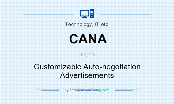 What does CANA mean? It stands for Customizable Auto-negotiation Advertisements
