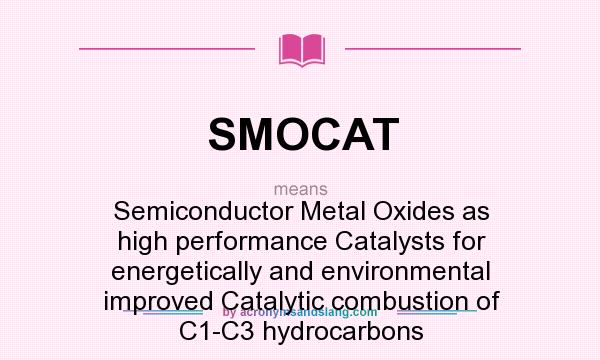 What does SMOCAT mean? It stands for Semiconductor Metal Oxides as high performance Catalysts for energetically and environmental improved Catalytic combustion of C1-C3 hydrocarbons