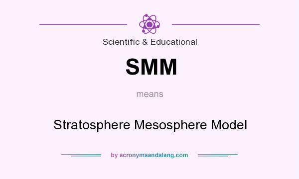 What does SMM mean? It stands for Stratosphere Mesosphere Model