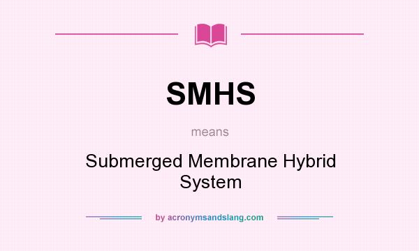 What does SMHS mean? It stands for Submerged Membrane Hybrid System