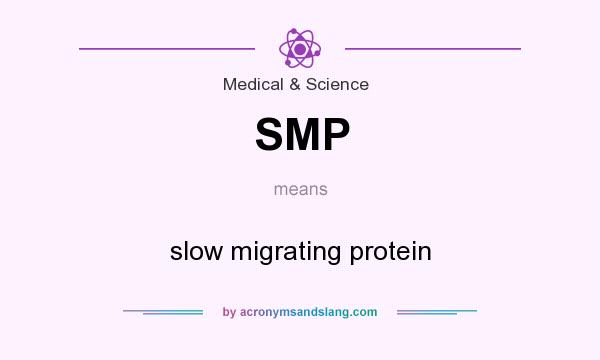 What does SMP mean? It stands for slow migrating protein