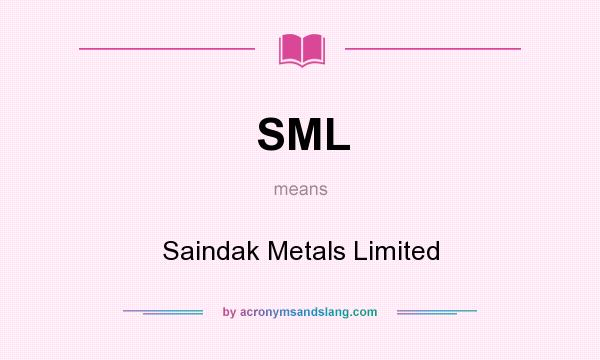 What does SML mean? It stands for Saindak Metals Limited