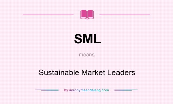 What does SML mean? It stands for Sustainable Market Leaders