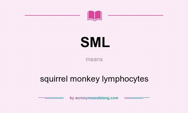 What does SML mean? It stands for squirrel monkey lymphocytes