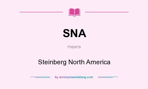 What does SNA mean? It stands for Steinberg North America