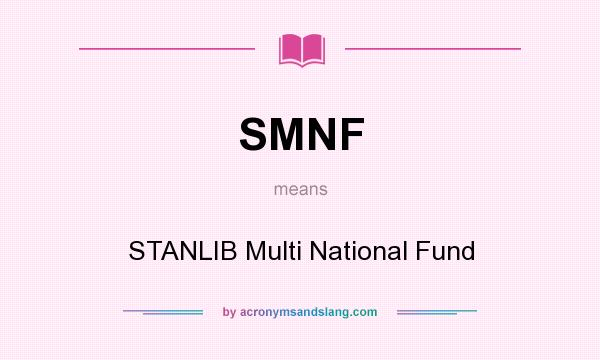 What does SMNF mean? It stands for STANLIB Multi National Fund