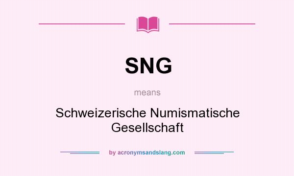 What does SNG mean? It stands for Schweizerische Numismatische Gesellschaft