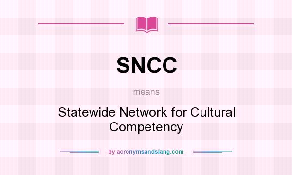 What does SNCC mean? It stands for Statewide Network for Cultural Competency