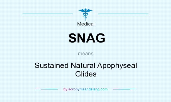 What does SNAG mean? It stands for Sustained Natural Apophyseal Glides