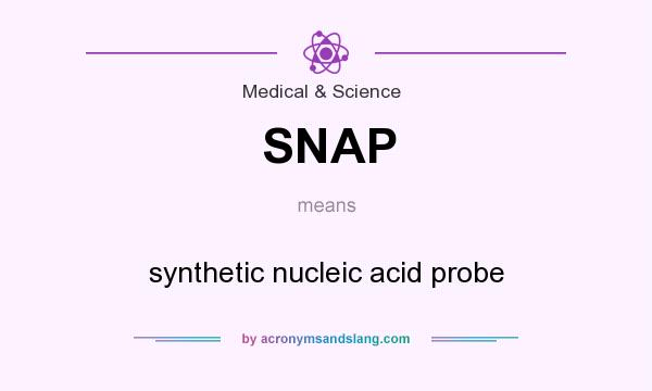 What does SNAP mean? It stands for synthetic nucleic acid probe