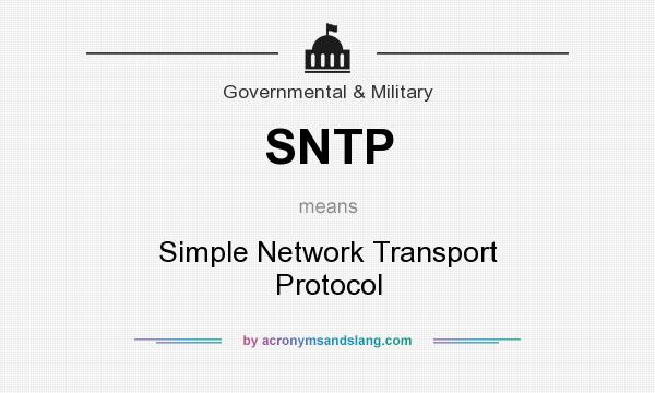 What does SNTP mean? It stands for Simple Network Transport Protocol
