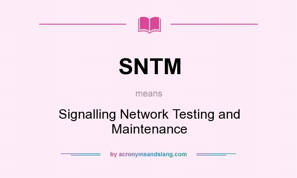 What does SNTM mean? It stands for Signalling Network Testing and Maintenance