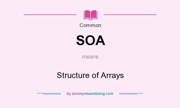What does SOA mean? It stands for Structure of Arrays