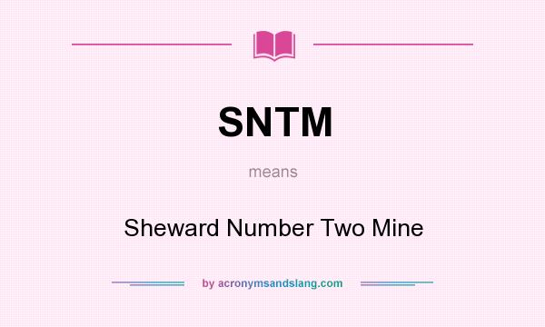 What does SNTM mean? It stands for Sheward Number Two Mine