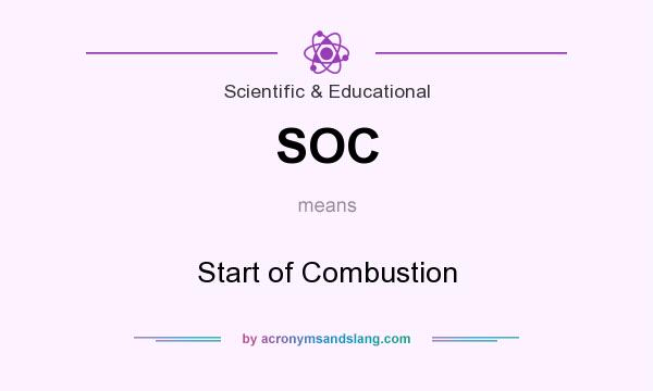 What does SOC mean? It stands for Start of Combustion