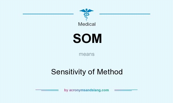 What does SOM mean? It stands for Sensitivity of Method