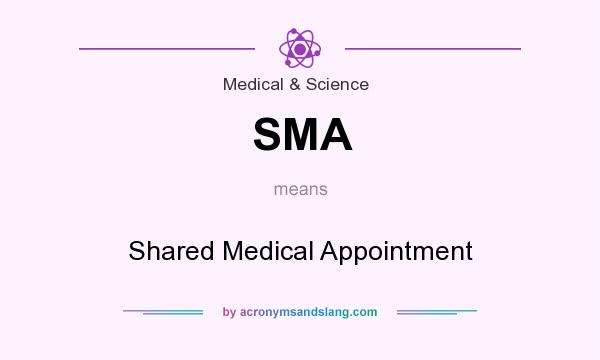 What does SMA mean? It stands for Shared Medical Appointment