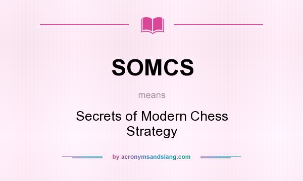 What does SOMCS mean? It stands for Secrets of Modern Chess Strategy