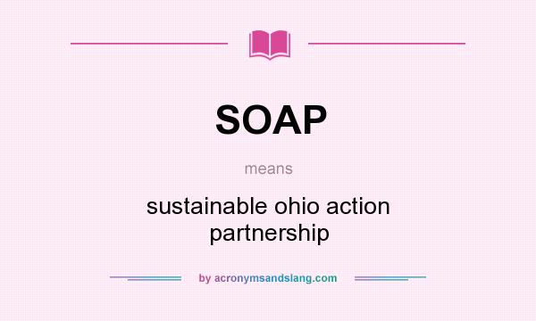 What does SOAP mean? It stands for sustainable ohio action partnership