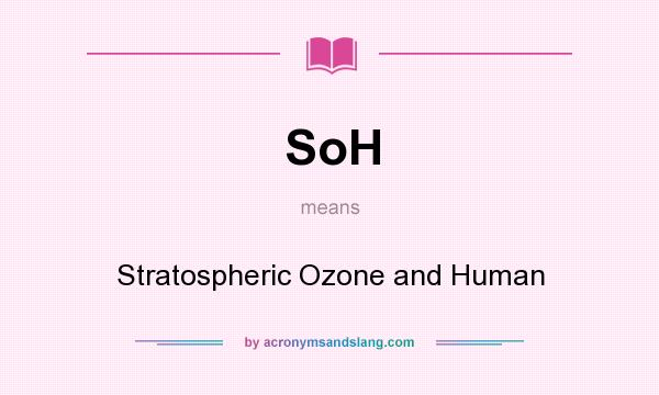 What does SoH mean? It stands for Stratospheric Ozone and Human