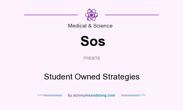 What does Sos mean? It stands for Student Owned Strategies