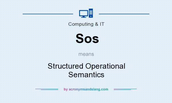 What does Sos mean? It stands for Structured Operational Semantics