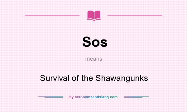 What does Sos mean? It stands for Survival of the Shawangunks