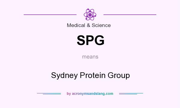 What does SPG mean? It stands for Sydney Protein Group