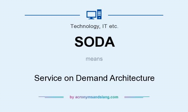 What does SODA mean? It stands for Service on Demand Architecture