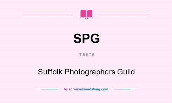 What does SPG mean? It stands for Suffolk Photographers Guild