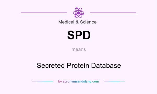 What does SPD mean? It stands for Secreted Protein Database