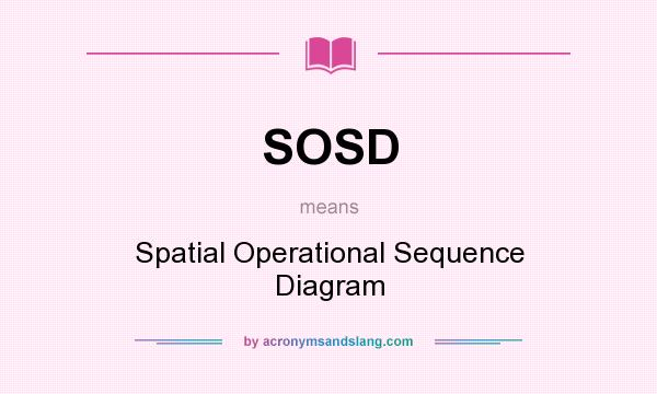 What does SOSD mean? It stands for Spatial Operational Sequence Diagram