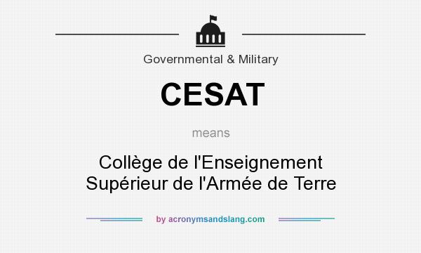 What does CESAT mean? It stands for Collège de l`Enseignement Supérieur de l`Armée de Terre