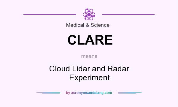 What does CLARE mean? It stands for Cloud Lidar and Radar Experiment