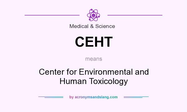 What does CEHT mean? It stands for Center for Environmental and Human Toxicology