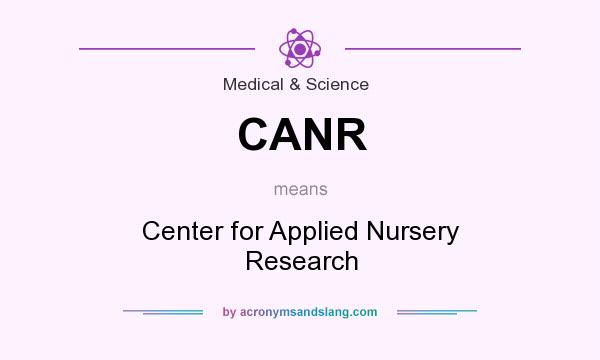 What does CANR mean? It stands for Center for Applied Nursery Research