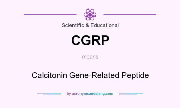 What does CGRP mean? It stands for Calcitonin Gene-Related Peptide
