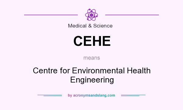 What does CEHE mean? It stands for Centre for Environmental Health Engineering