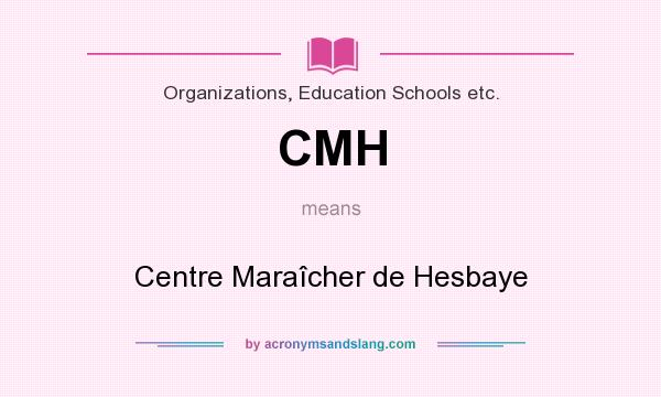 What does CMH mean? It stands for Centre Maraîcher de Hesbaye