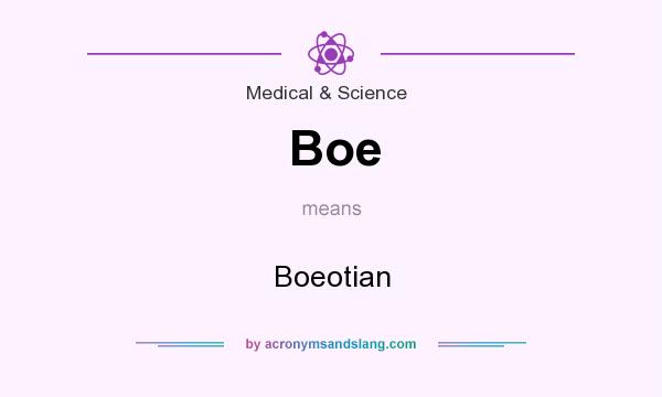 What does Boe mean? It stands for Boeotian