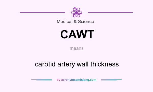 What does CAWT mean? It stands for carotid artery wall thickness