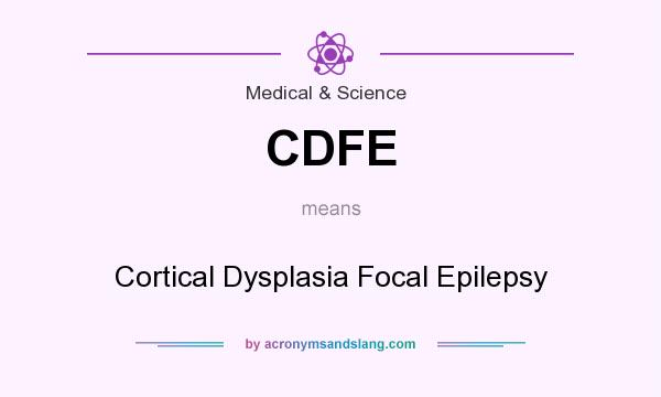 What does CDFE mean? It stands for Cortical Dysplasia Focal Epilepsy