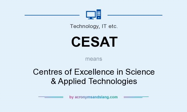 What does CESAT mean? It stands for Centres of Excellence in Science & Applied Technologies