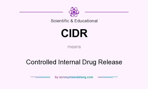 What does CIDR mean? It stands for Controlled Internal Drug Release