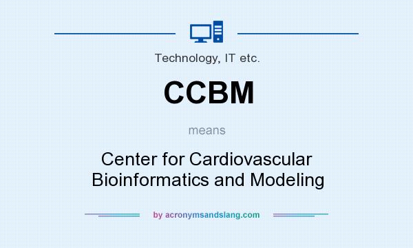What does CCBM mean? It stands for Center for Cardiovascular Bioinformatics and Modeling