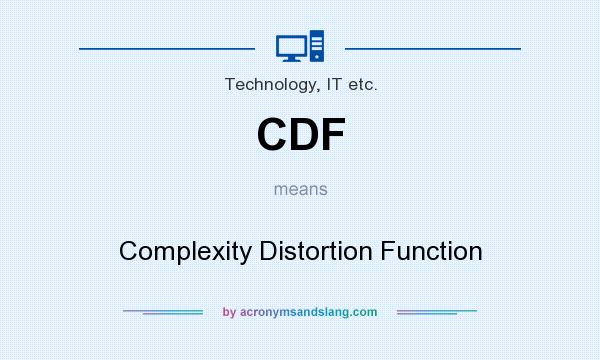 What does CDF mean? It stands for Complexity Distortion Function